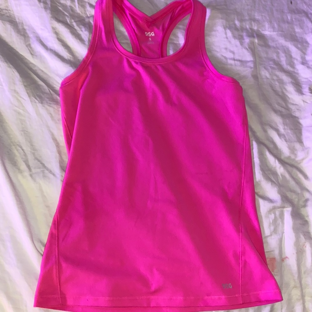 Neon pink sports top